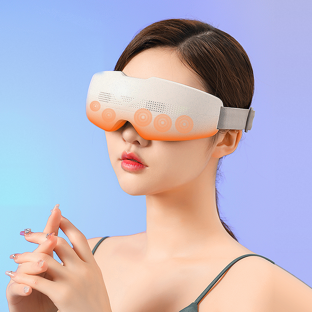 Meilan Y5 eye massager worn by a model