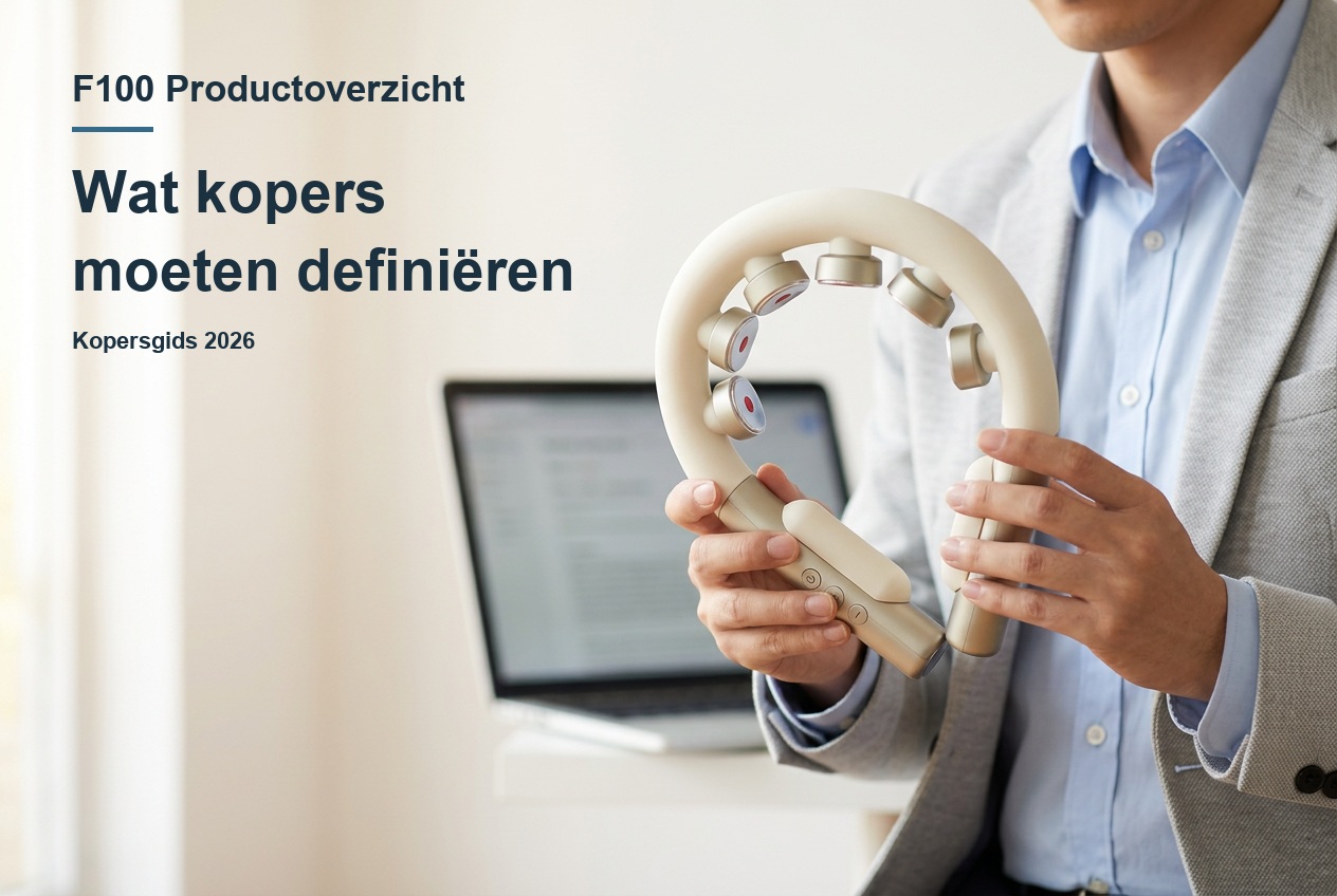 Door AI gegenereerde inkoopbeoordelingsscène met de kop F100 Product Brief: wat kopers moeten definiëren